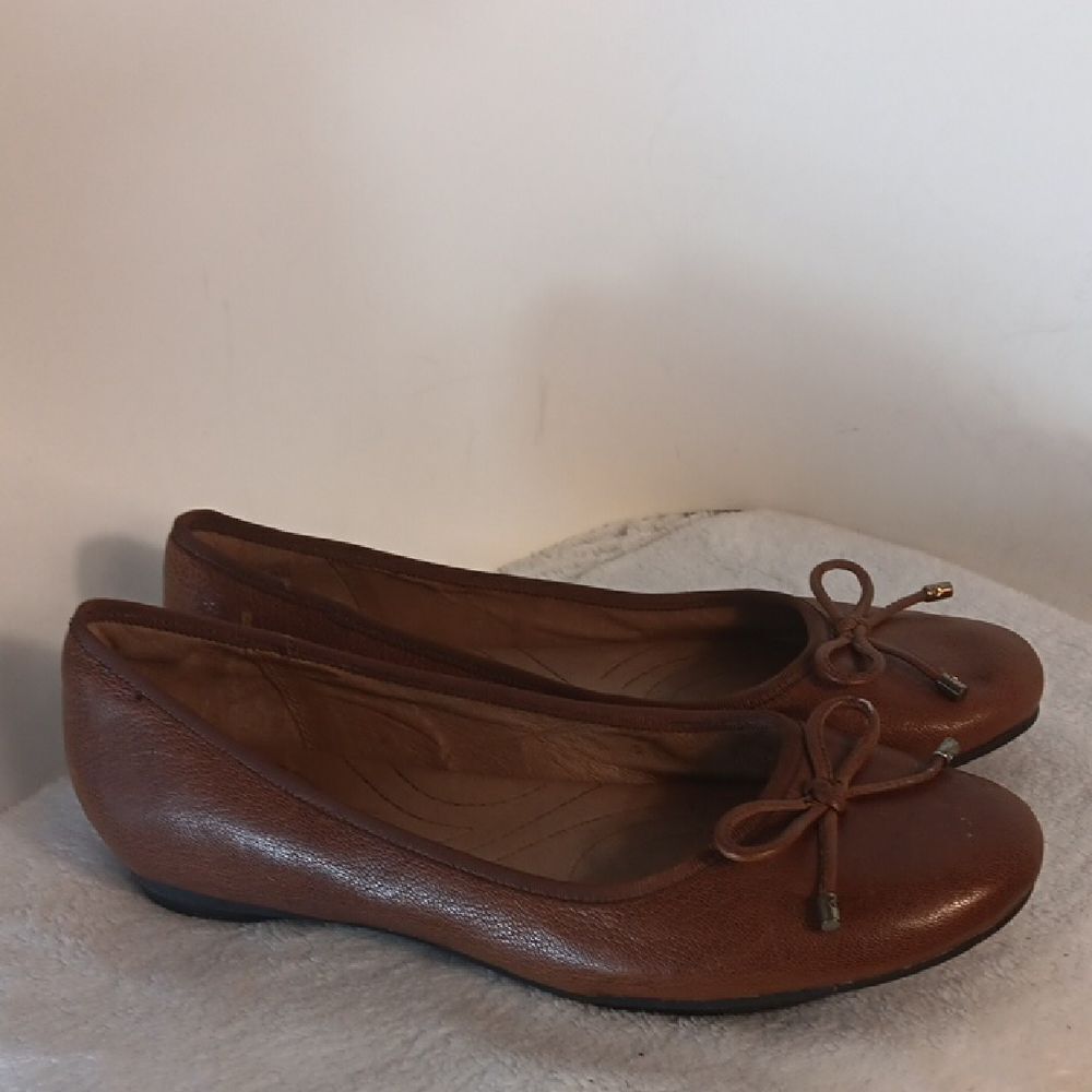 Clark's Indigo Brown Leather Ballet Flats